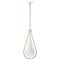 Nuvo Admiral 1-Light Pendant 10 in. Matte White and Natural Brass White Opal Glass 60/7923 - alternate 2